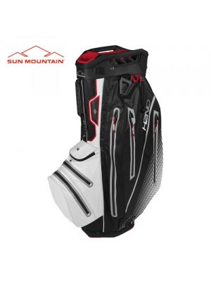 Sun Mountain 2023 Elite Cart Bag - Black/White/Red