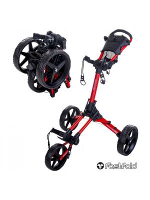 Fastfold Square Golf Trolley - Red/Black