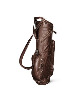 Sun Mountain Leather Cart Bag - Brown/Khaki