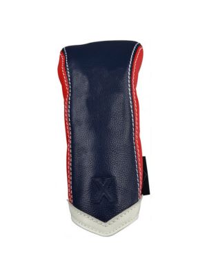 Sun Mountain Leather Hybrid Head Cover - Navy White Red