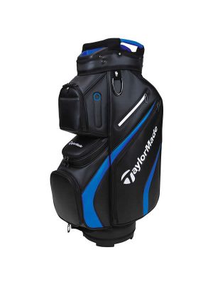 Taylormade Deluxe Golf Cart Bag - Black/Blue Profile View @aslangolf