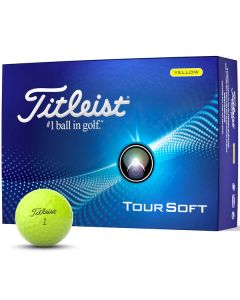 Titleist Tour Soft Golf Balls '24 - Yellow - Dozen 