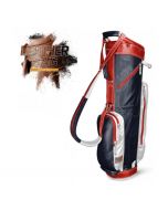 Sun Mountain Leather Cart Bag - Navy/White/Red