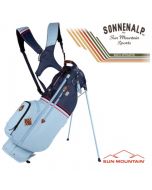 Sun Mountain 2023 Mid Stripe Stand Bag - Frost/Navy/Red
