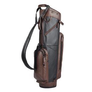 Sun Mountain Leather Cart Bag - Black/Brown