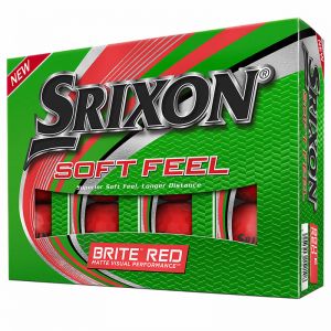Srixon Soft Feel Brite Golf Balls - Red/Dozen