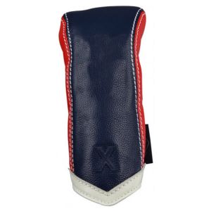 Sun Mountain Leather Hybrid Head Cover - Navy White Red