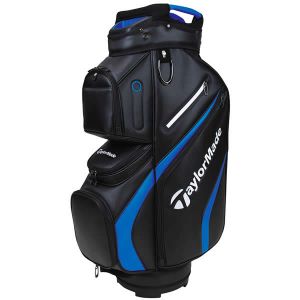 Taylormade Deluxe Golf Cart Bag - Black/Blue Profile View @aslangolf