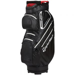 TaylorMade Storm-Dry Waterproof Cart Bag - Black/White/Red
