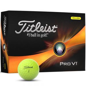 Titleist Pro V1 Golf Balls - Yellow - Dozen
