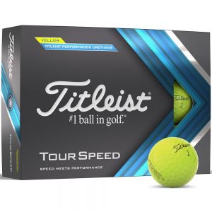 Titleist Tour Speed Golf Balls - Yellow - Dozen