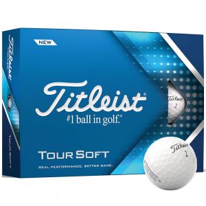 Titleist Tour Soft Golf Balls - White - Dozen