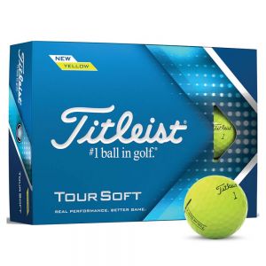 Titleist Tour Soft Golf Balls - Yellow - Dozen
