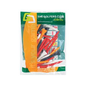 Golfers Club Wood Tees - White 53mm