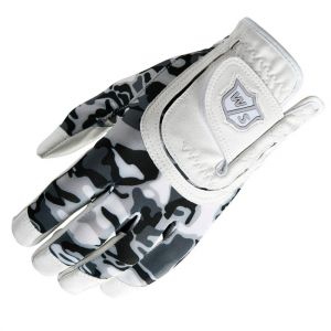 Wilson Staff Junior All-Fit Glove - White/Black Camo