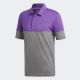  Adidas Ultimate 2.0 All Day Polo Shirt - Grey / Active Purple