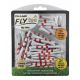 Champ MyHite Fly Tee's Combination Pack - Red/White - 69mm + 44mm