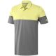 adidas Ultimate 365 Heather Blocked Golf Polo - Grey/Hi-Res Yellow @Aslan Golf and Sports