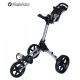 FastFold Kliq 3 Wheel Golf Trolley - Shiny Silver/Black