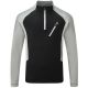 Island Green 1/4 Zip Bonded Fleece Sweater - Black/Silver @Aslan Golf