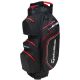 Taylormade Storm Dry Waterproof Cart Bag - Black/Red Profile View N78185 @aslangolf
