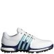 adidas Tour360 Boost 2.0 Golf Shoes - White/Mystery Ink/Icy Blue