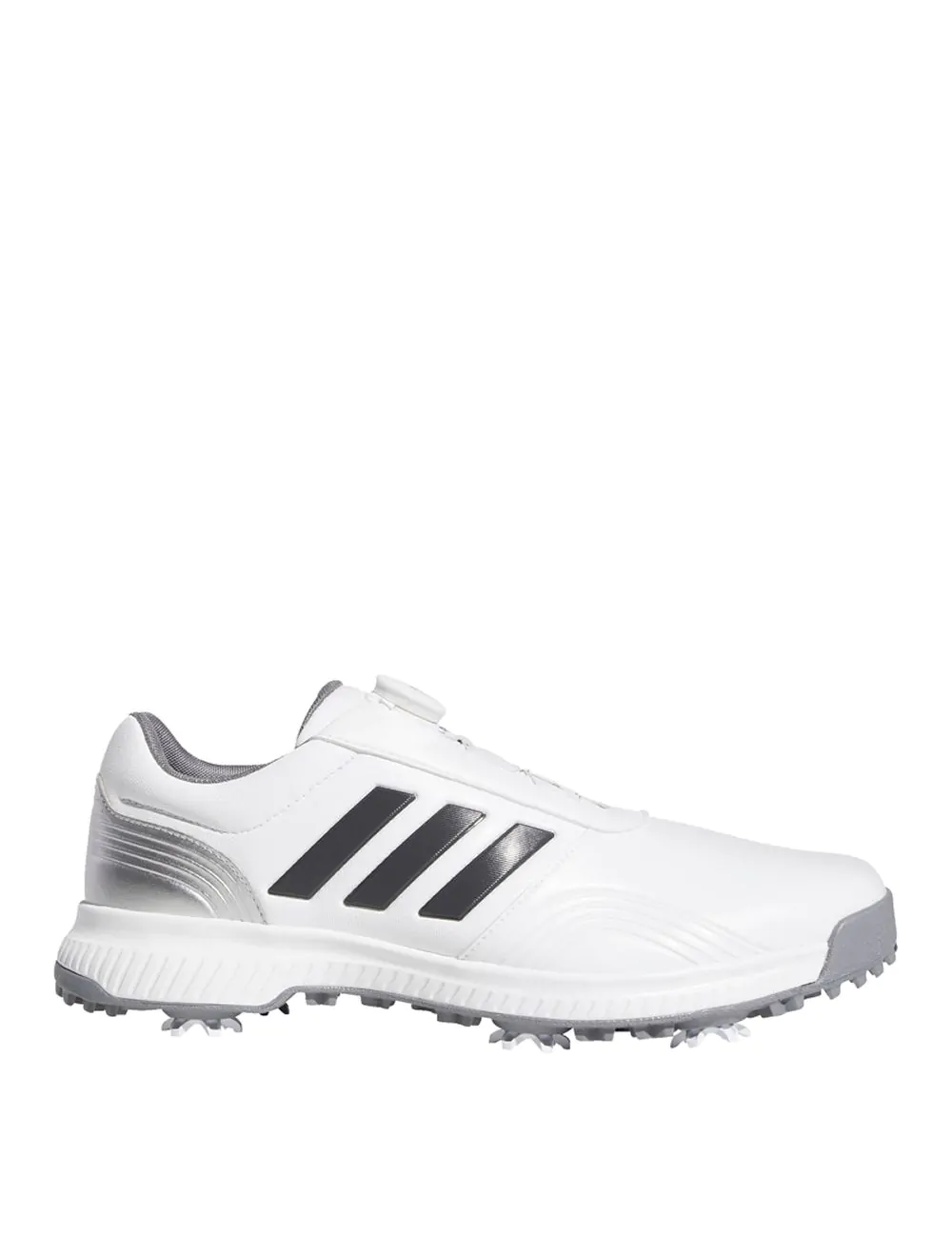 adidas CP Traxion Boa Golf Shoes White Grey Six Silver Metallic