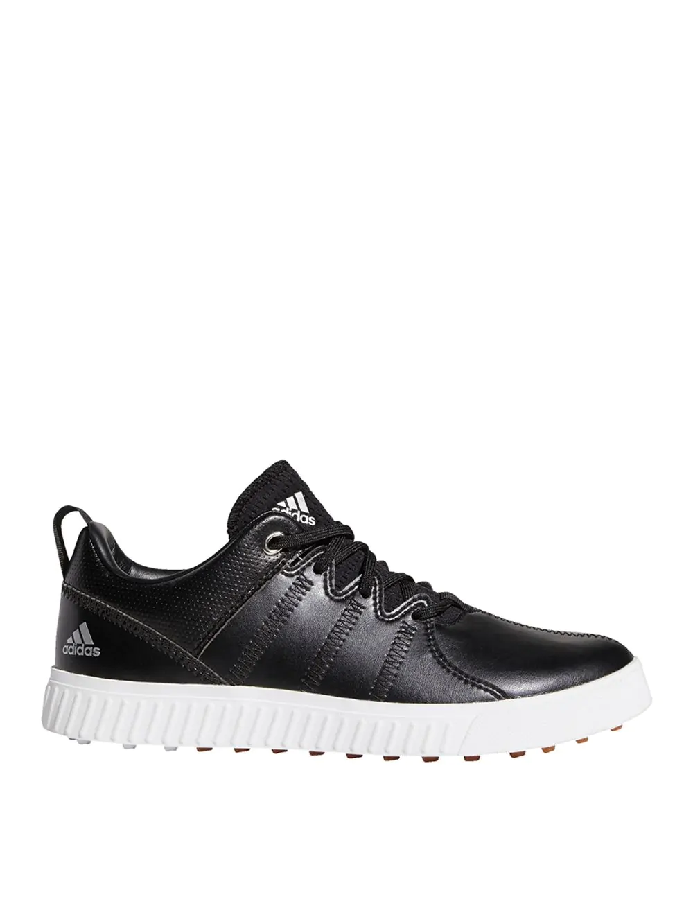 adidas Junior Adicross PPF Golf Shoes Core Black Silver Met Gum