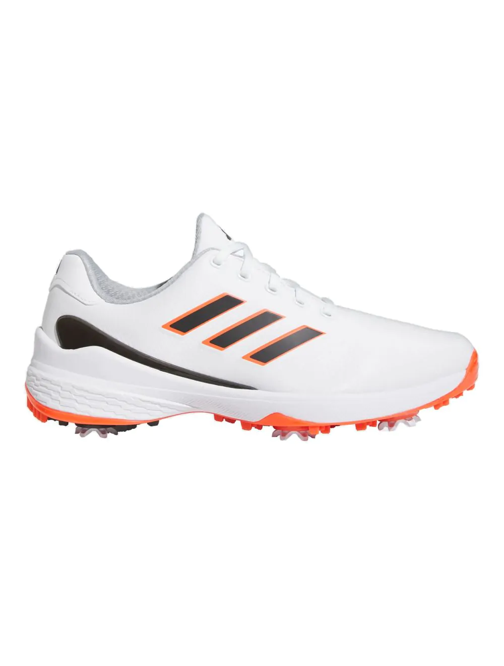 Red adidas golf shoes top